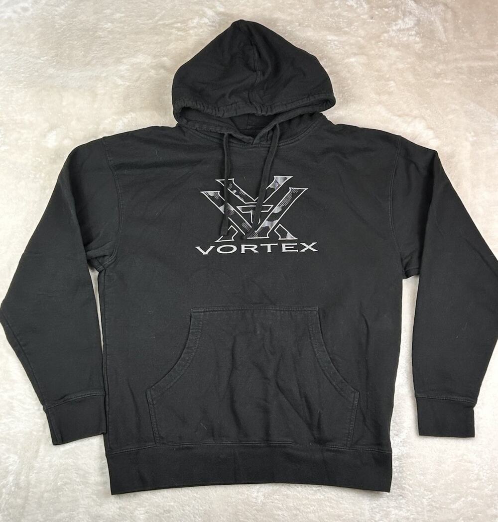 Vortex Hoodie Black Gray Sz Large Long Sleeve Hooded Sweatshirt Outdoors Men's